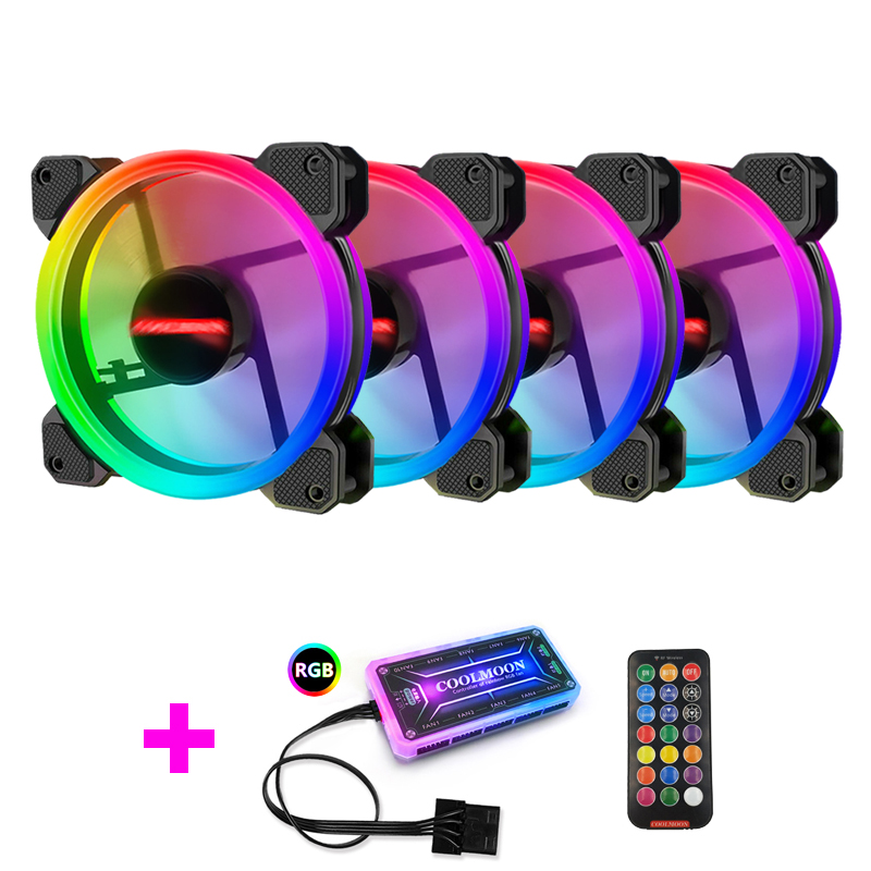 Case Fan Controller - Coolmoon Kasa Fanı, IR Uzaktan Kumandalı,